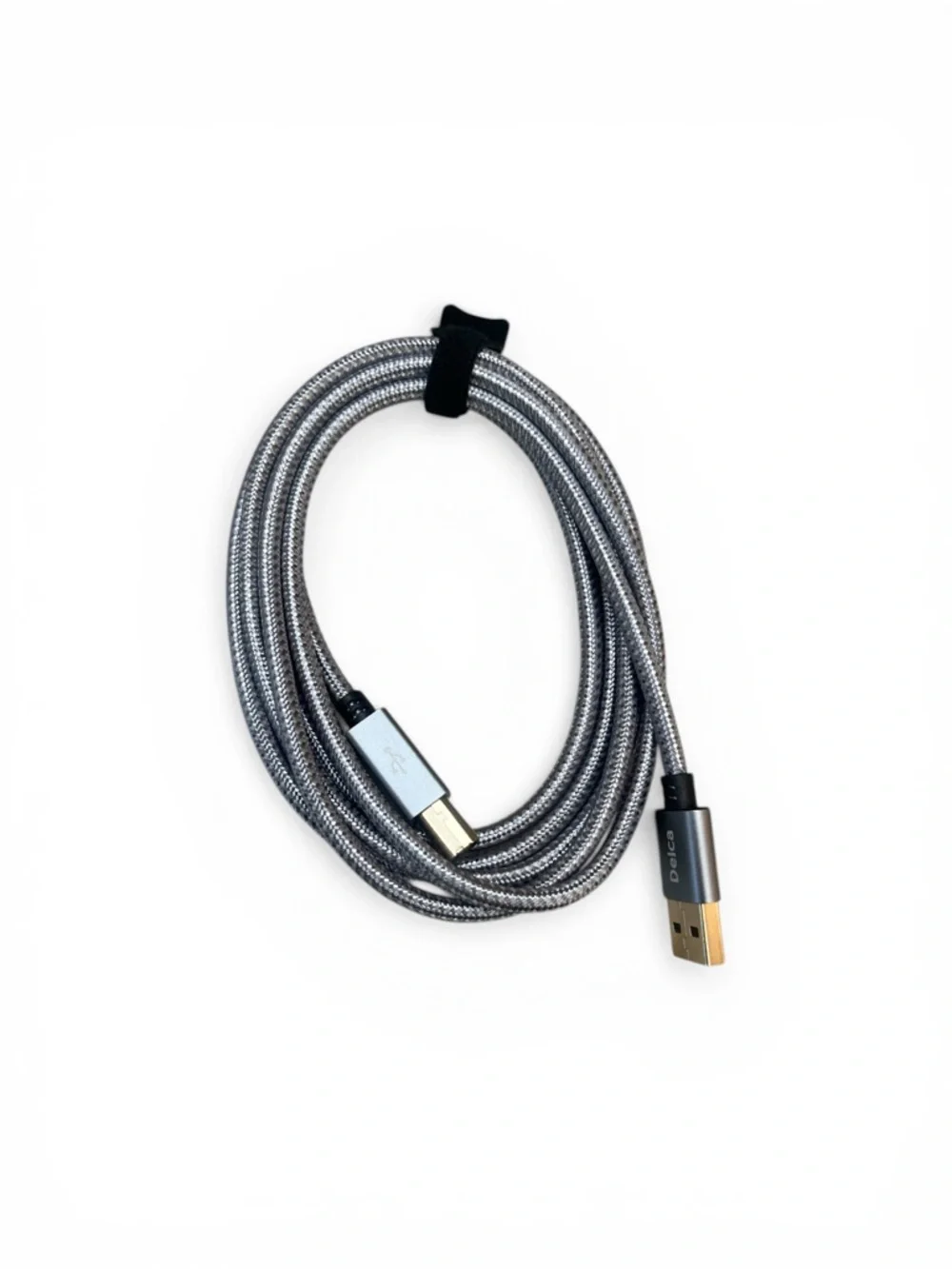 Deica NWT Braided USB Printer Cable 6ft Gold Plated Type A to Type B Gray